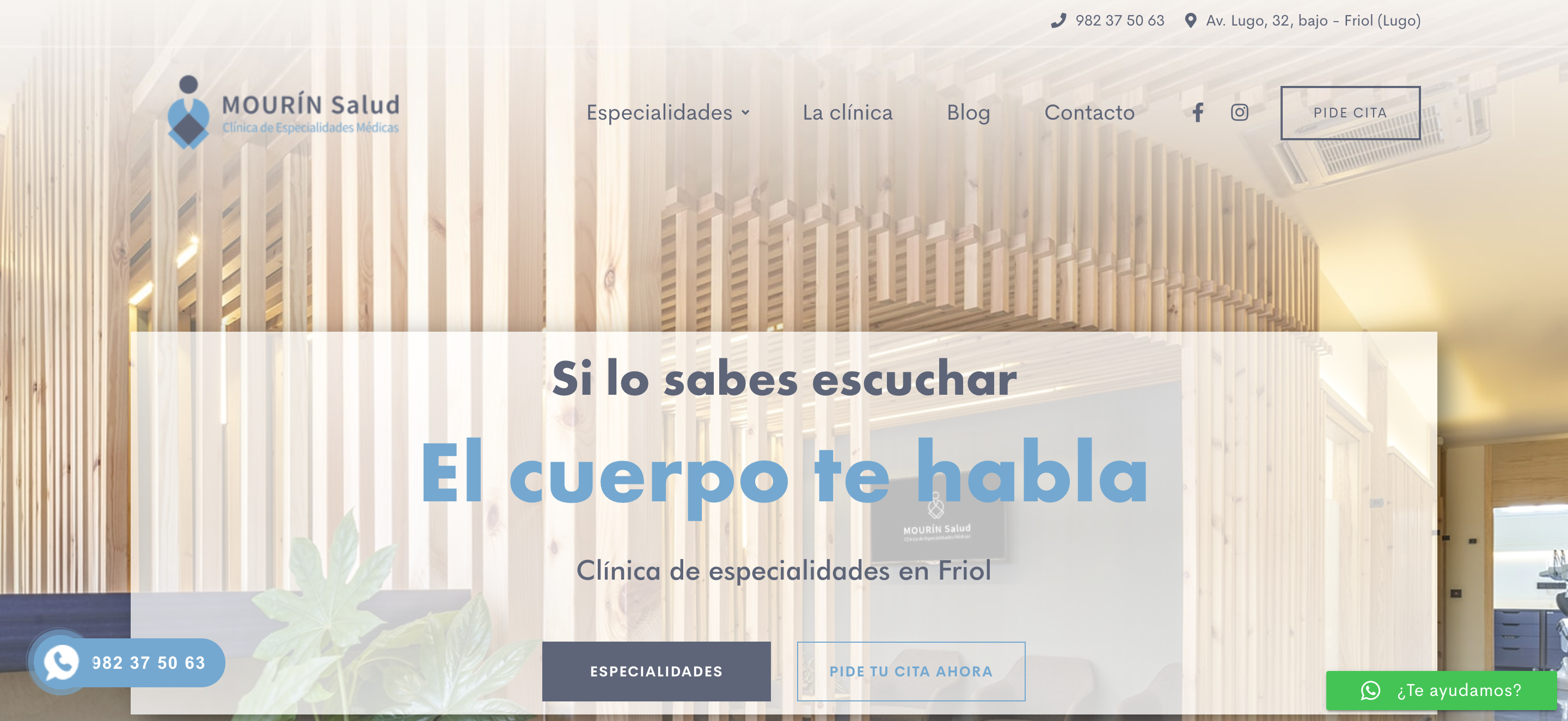 Clinica Mourin Salud web